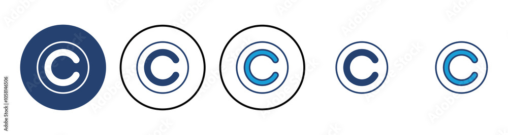 Copyright icon vector. copyright symbols Copyright icon vector. copyright symbols