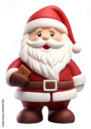 PNG Santa figurine white background representation.