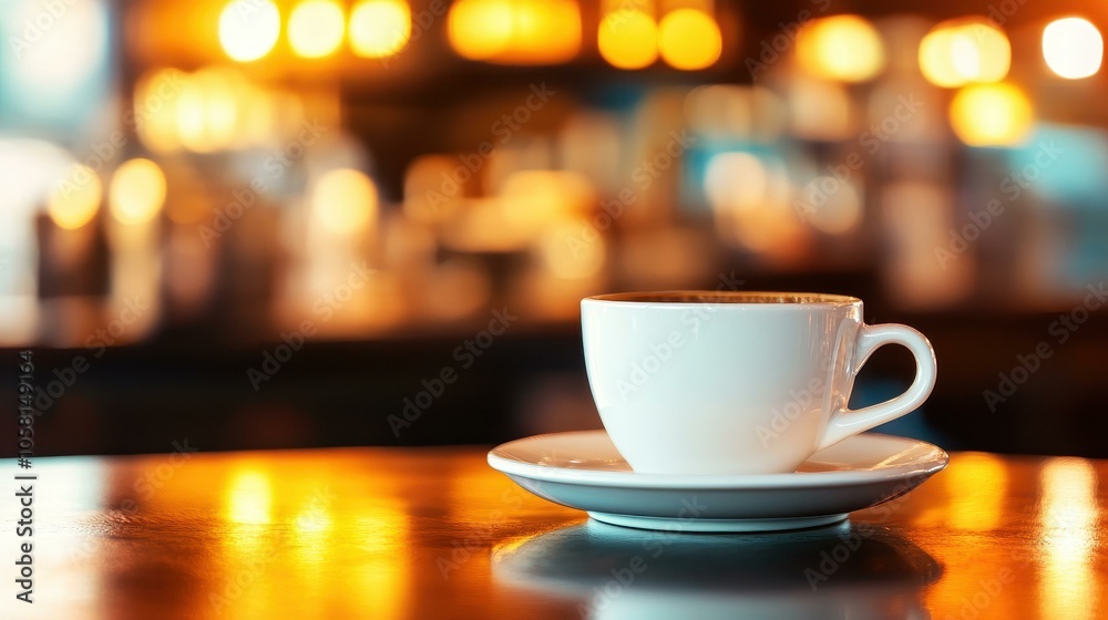 A warm cup of coffee rests elegantly on a saucer, with a gently blurred backdrop enhancing the cozy vibe. A warm cup of coffee rests elegantly on a saucer, with a gently blurred backdrop enhancing the cozy vibe.