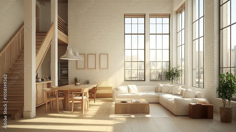 Modern Interior of Stylish Living Room ,Wall Mock Up, Frame , Poster with Beautiful Background, 3d render Modern Interior of Stylish Living Room ,Wall Mock Up, Frame , Poster with Beautiful Background, 3d render