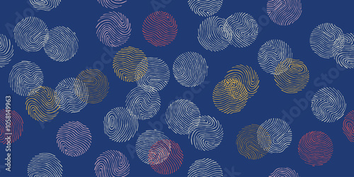 Seamless abstract hand drawn circle brush line pattern, minimal graphic ink line art, weaving, basketry, wood carving, wood block print style, good for textile, stationary, wrapping paper 