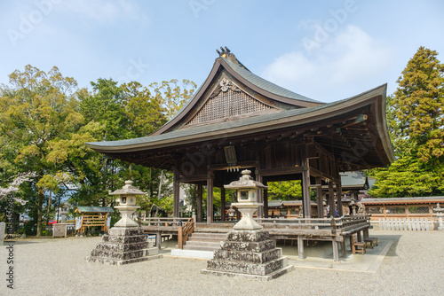 日本の神社の境内 滋賀県 水口神社 