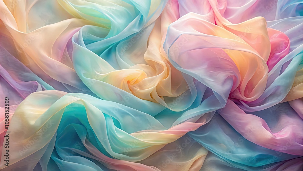 Soft, translucent layers of pastel fabric swirling together to create calming clouds of color , pastel, fabric, swirl, translucent Soft, translucent layers of pastel fabric swirling together to create calming clouds of color , pastel, fabric, swirl, translucent