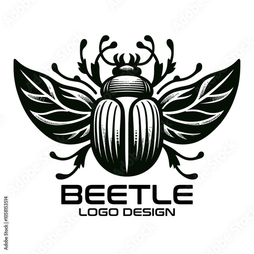 Beetle Vector Logo Design 