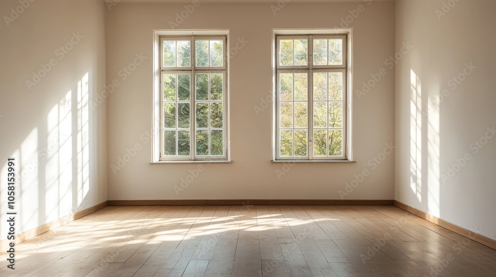Fototapeta premium Transformation through Renovation: Before-and-After Images of a Stunning Room Floor Upgrade