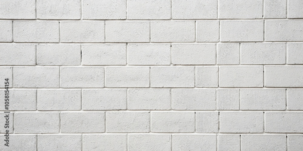 Naklejka premium White cinder block wall background, construction, texture, block, background, rough, surface, solid, raw, industrial