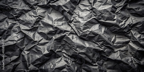 Classic abstract background of crumpled black paper with rough dusty textured surface, abstract, background, textured, surface