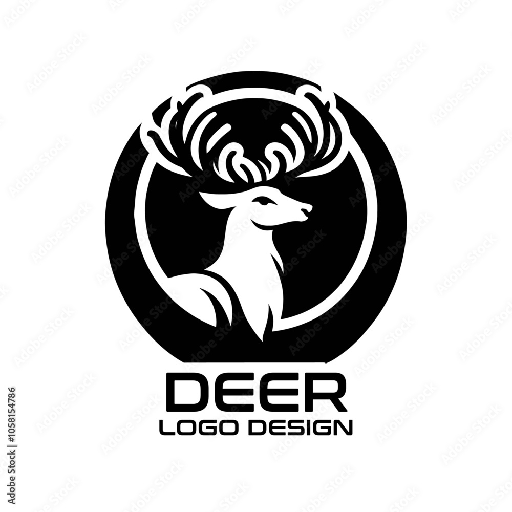 Deer Vector Logo Design Deer Vector Logo Design