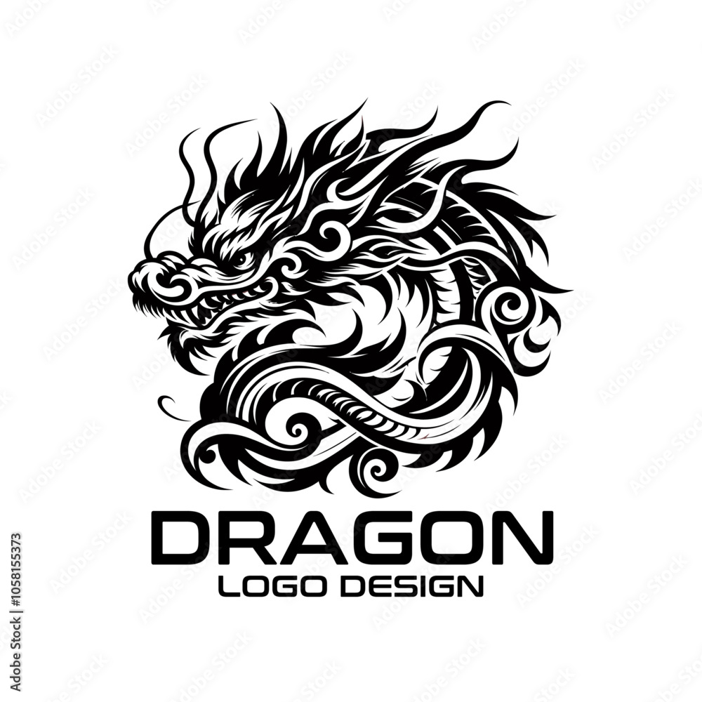 Dragon Vector Logo Design Dragon Vector Logo Design