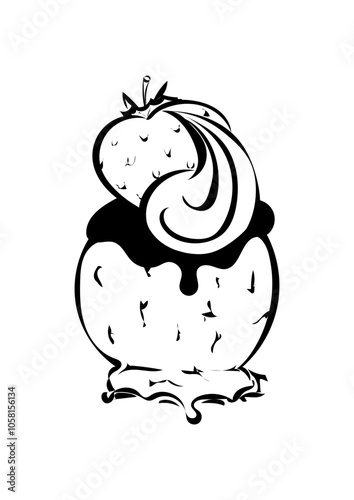 Erdbeere, Eis und Sahne