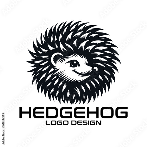 Hedgehog Vector Logo Design photo