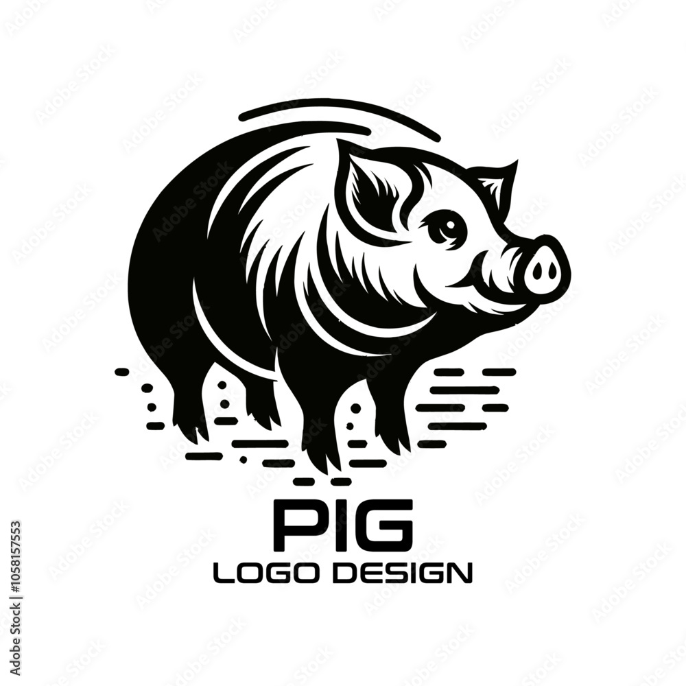 Obraz premium Pig Vector Logo Design