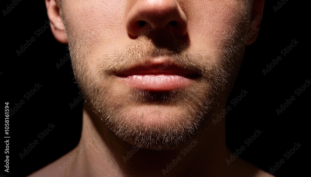 Close-Up Portrait of a Young Man's Face Close-Up Portrait of a Young Man's Face