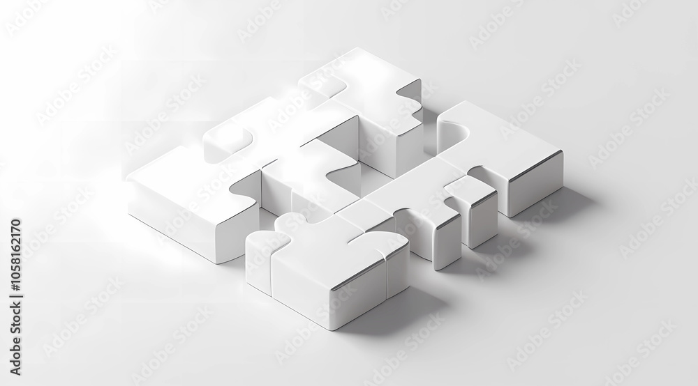 Puzzle Piece Fitting Perfectly on White: Symbolizing Solution and Completion Puzzle Piece Fitting Perfectly on White: Symbolizing Solution and Completion