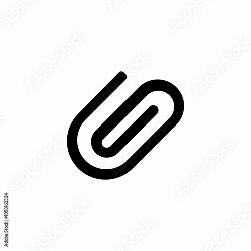 attachment paperclip icon sign vector