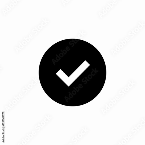 check mark tick icon sign vector