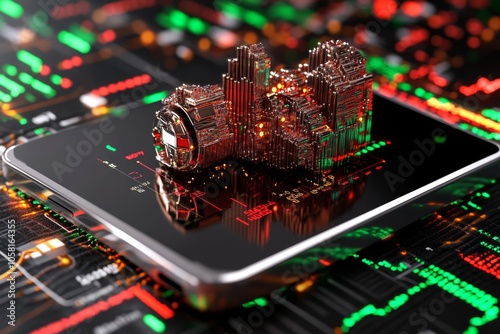 Digital tablet displaying structured debenture details with interest rates, maturity dates, and payment schedules, capturing the modern approach to managing investments, symbolizing clarity