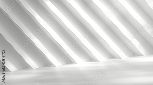 Elegant White Background with Grey Shadow Diagonal Stripes