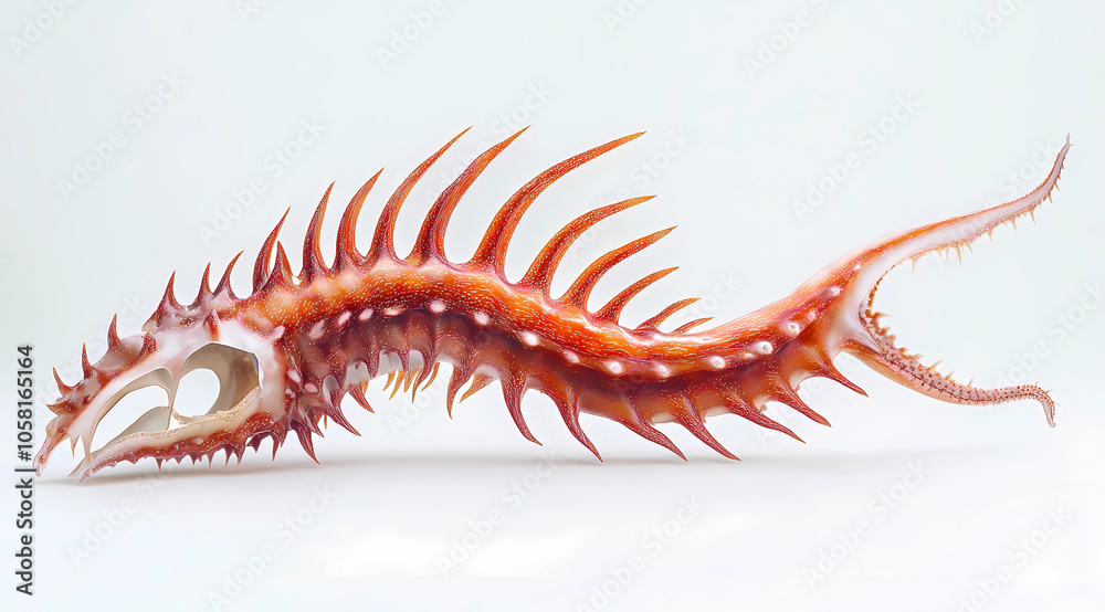 Step into the Ordovician: Realistic Hallucigenia on a White Background Step into the Ordovician: Realistic Hallucigenia on a White Background