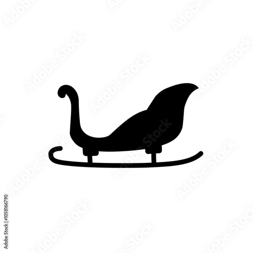 silhouettes of Santa Claus sleigh