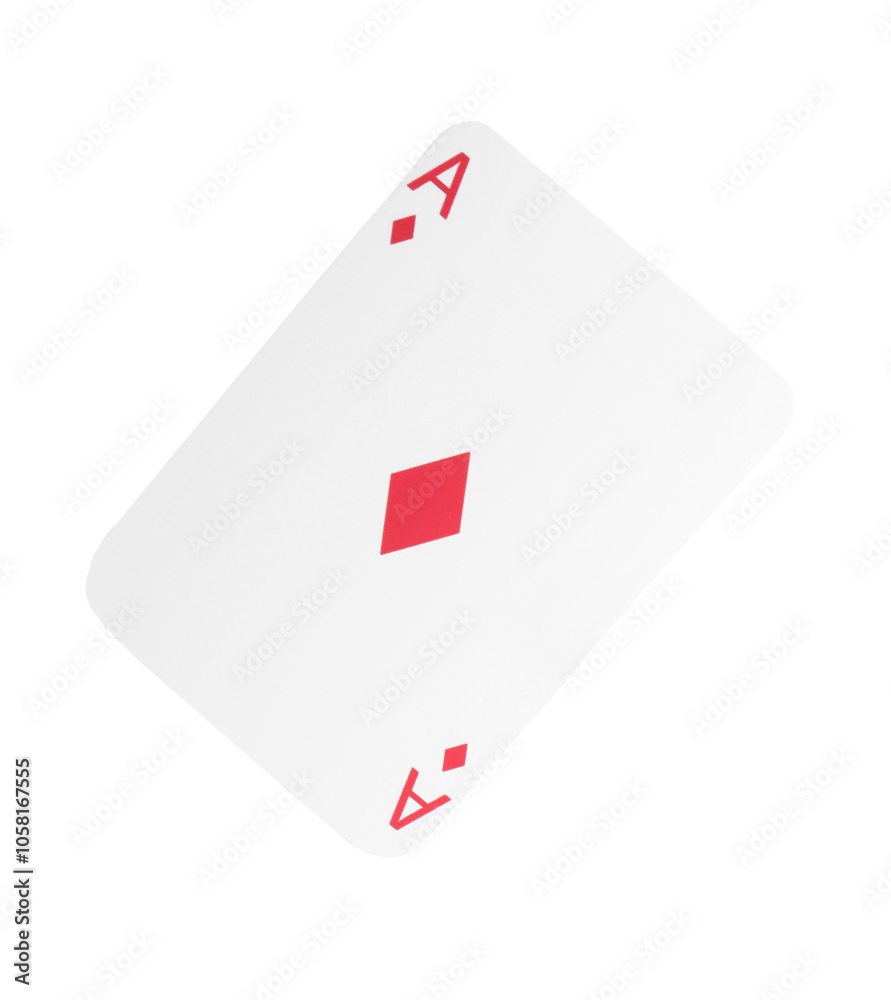Obraz premium Poker game. One playing card isolated on white