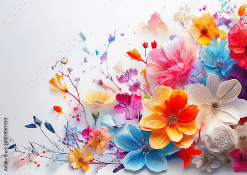 美しく色とりどりの花