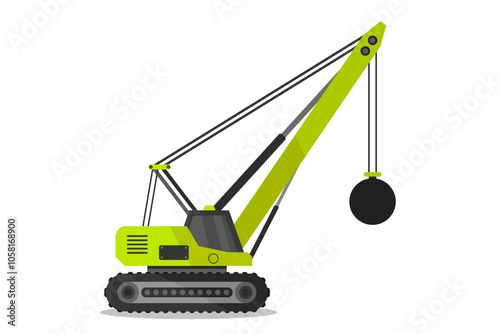 Wrecking ball crane