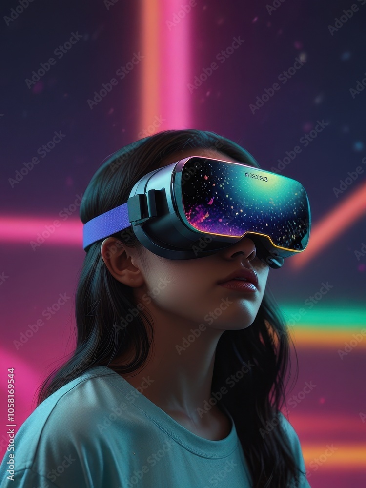 A Person Exploring Virtual Reality A Person Exploring Virtual Reality