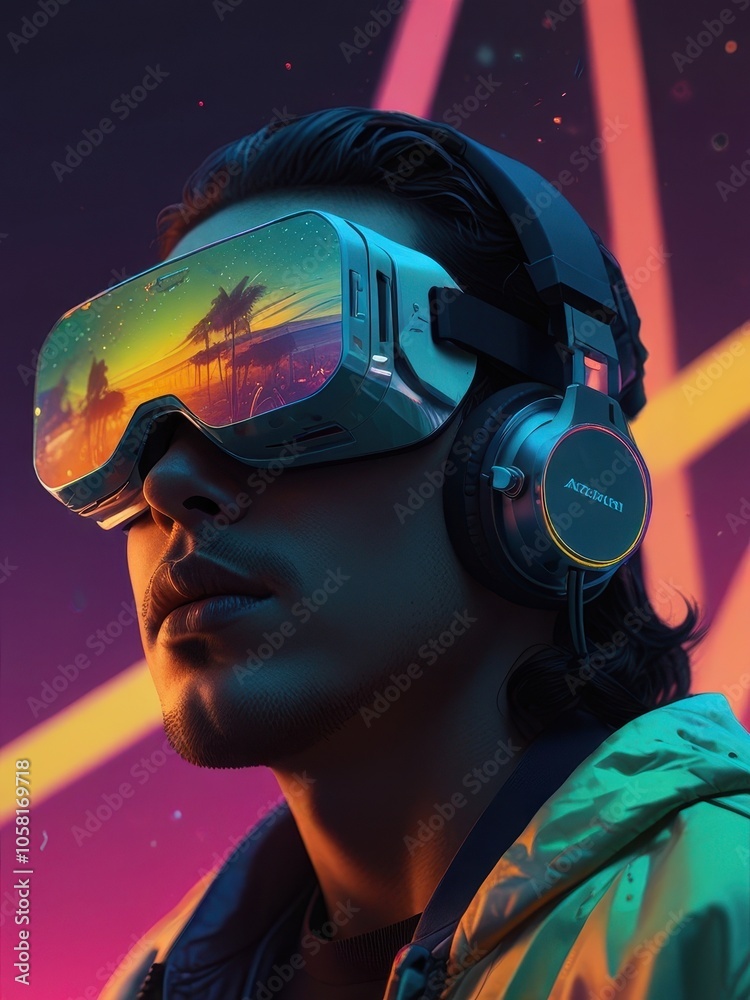 A Person Exploring Virtual Reality A Person Exploring Virtual Reality