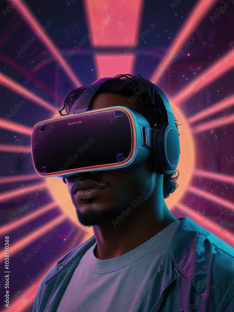 A Person Exploring Virtual Reality A Person Exploring Virtual Reality