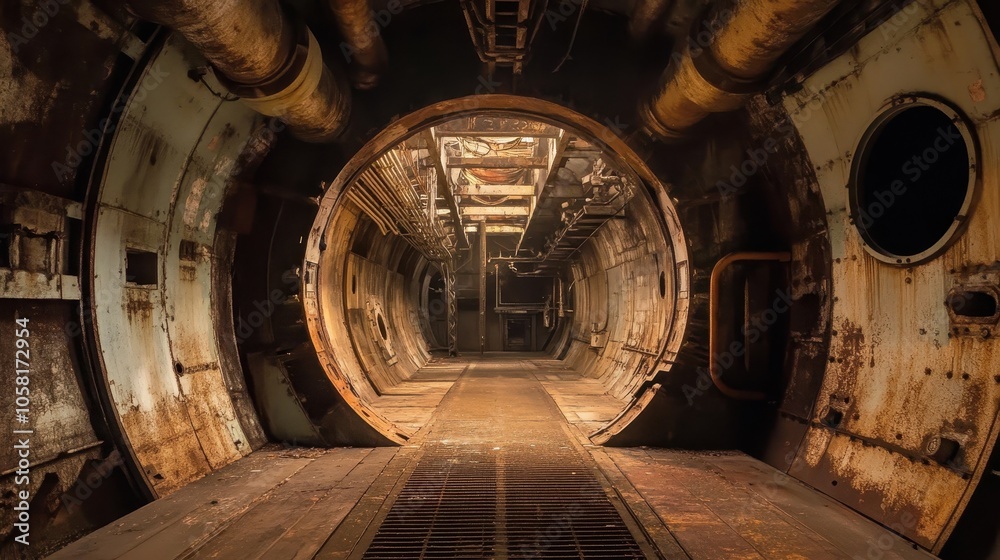Fototapeta premium A tunnel with a large hole in the middle