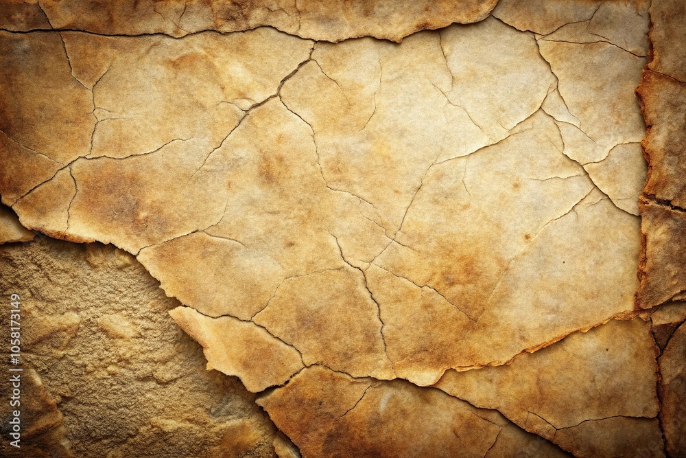 Cracked and worn stone surface with a papery texture similar to parchment, stone decay, paper-like texture, aged stone Cracked and worn stone surface with a papery texture similar to parchment, stone decay, paper-like texture, aged stone