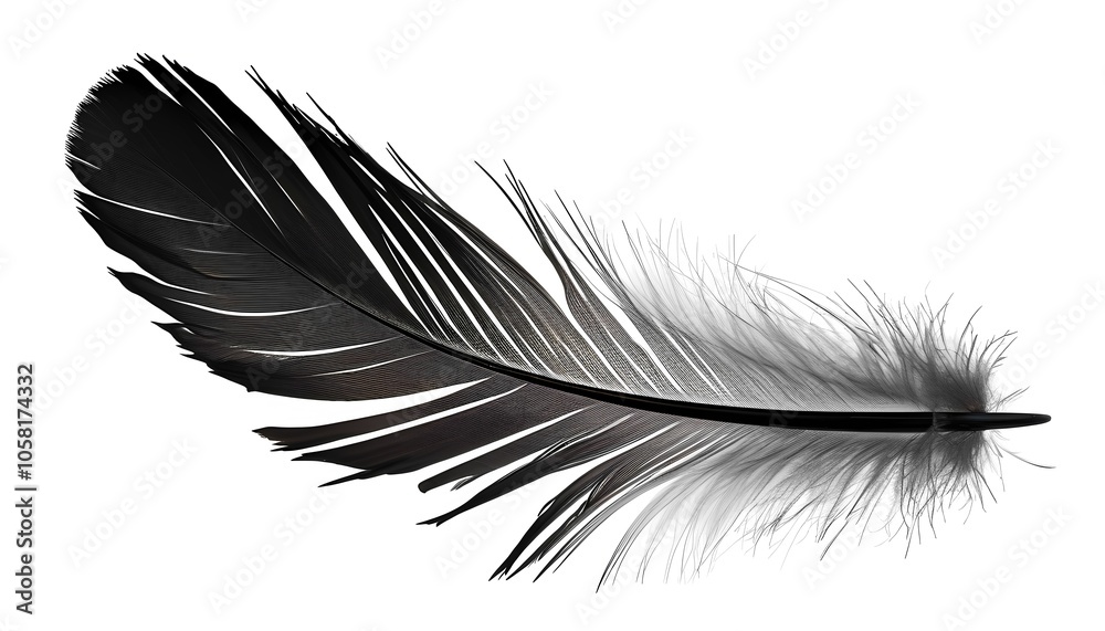 Obraz premium feathers on a white background