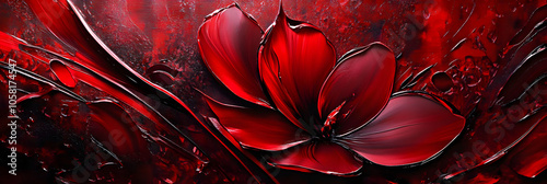 Scarlet Splendor: An Ode to Passion, Elegance, and Unbridled Energy Captured in Vivid Red photo