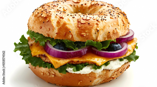 Delicious Blueberry Bagel Breakfast Sandwich: A Berry-Infused Morning Treat