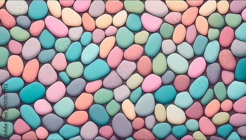 パステルカラーの石畳pastel colored cobblestones