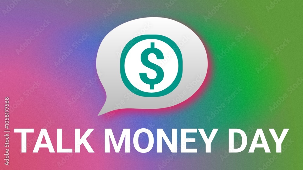 Talk Money day web banner design illustration Talk Money day web banner design illustration