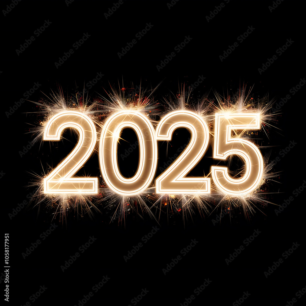 Happy New Year 2025 celebration by AI generative Happy New Year 2025 celebration by AI generative