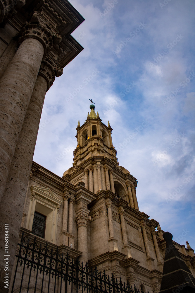 Obraz premium cathedral tower from low angle