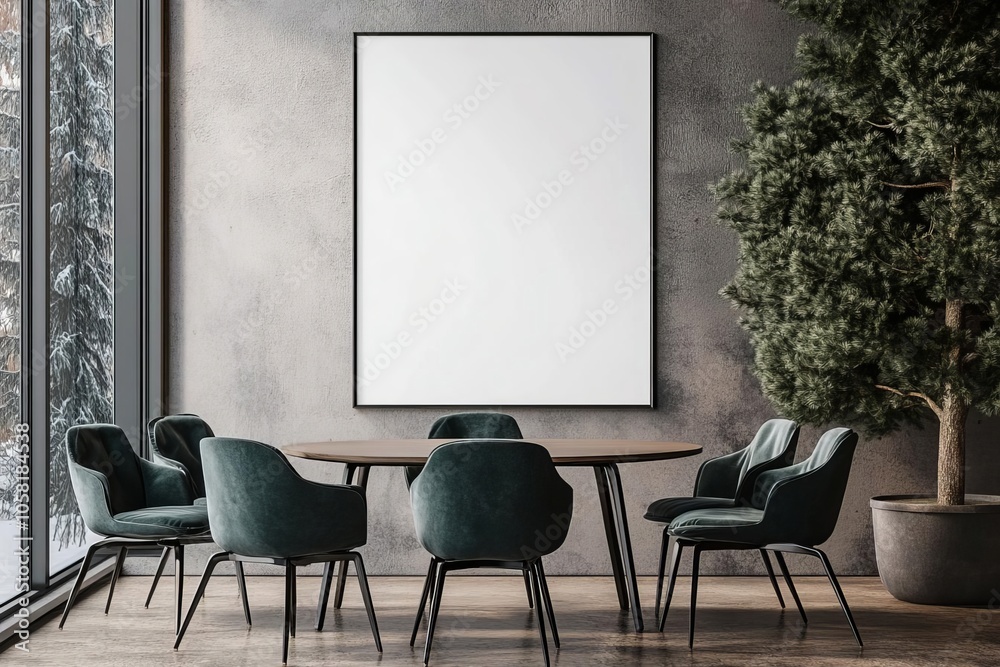 Blank Meeting Room Mockup in Modern Office,
Blank Meeting Room Mockup in Modern Office,