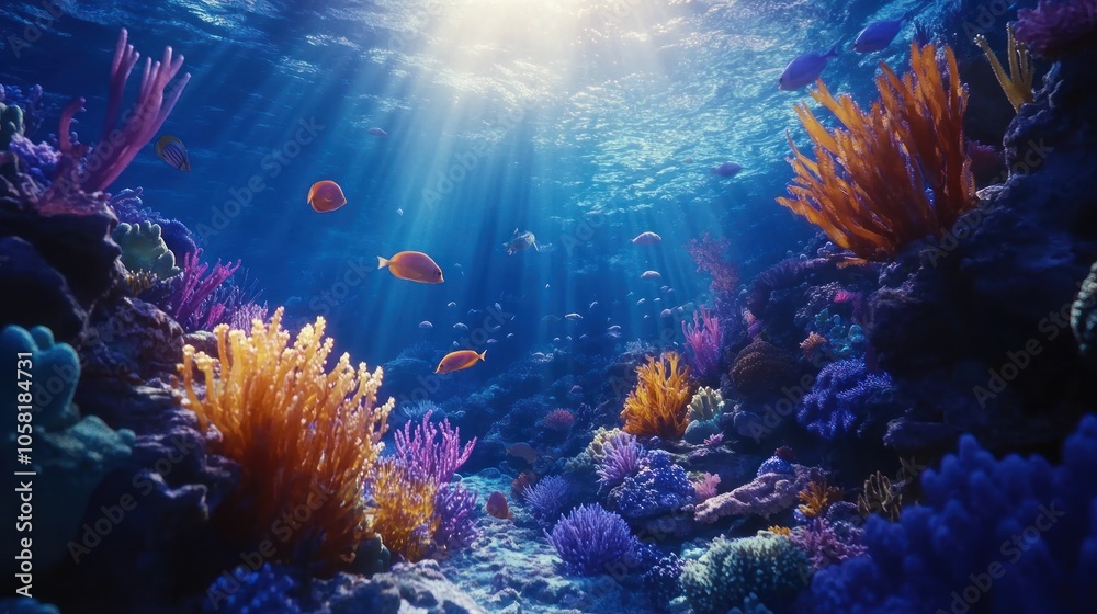 Vibrant Underwater Coral Reef Vibrant Underwater Coral Reef