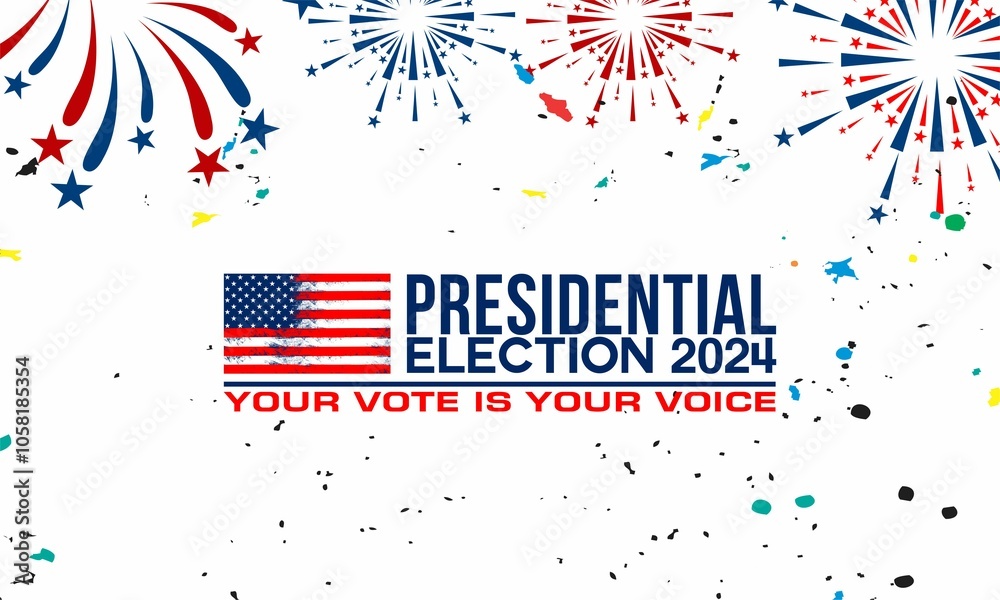 USA 2024 Presidential Elections Event, card, poster. Presidential Elections 2024 Banner USA 2024 Presidential Elections Event, card, poster. Presidential Elections 2024 Banner