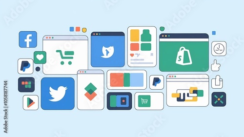 set of icons