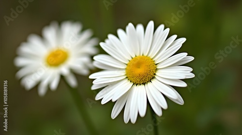 White Daisy Flower Close Up