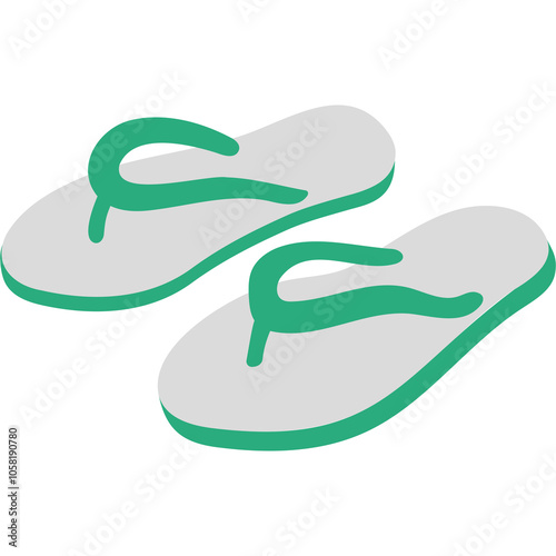 Vászonkép Flip-Flops Illustration