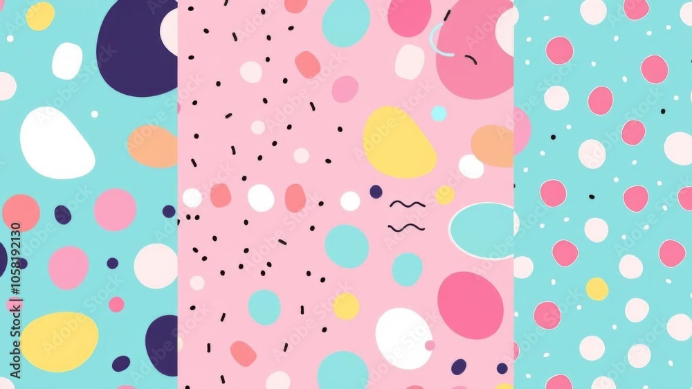 Abstract contemporary modern trendy vector seamless patterns, hand-drawn shapes and doodle objects, pastel bright colors, textile prints, isolated, patterns, trendy, contemporary Abstract contemporary modern trendy vector seamless patterns, hand-drawn shapes and doodle objects, pastel bright colors, textile prints, isolated, patterns, trendy, contemporary