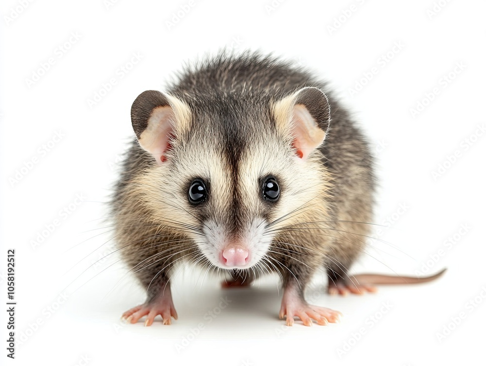 opossum isolated on white background opossum isolated on white background