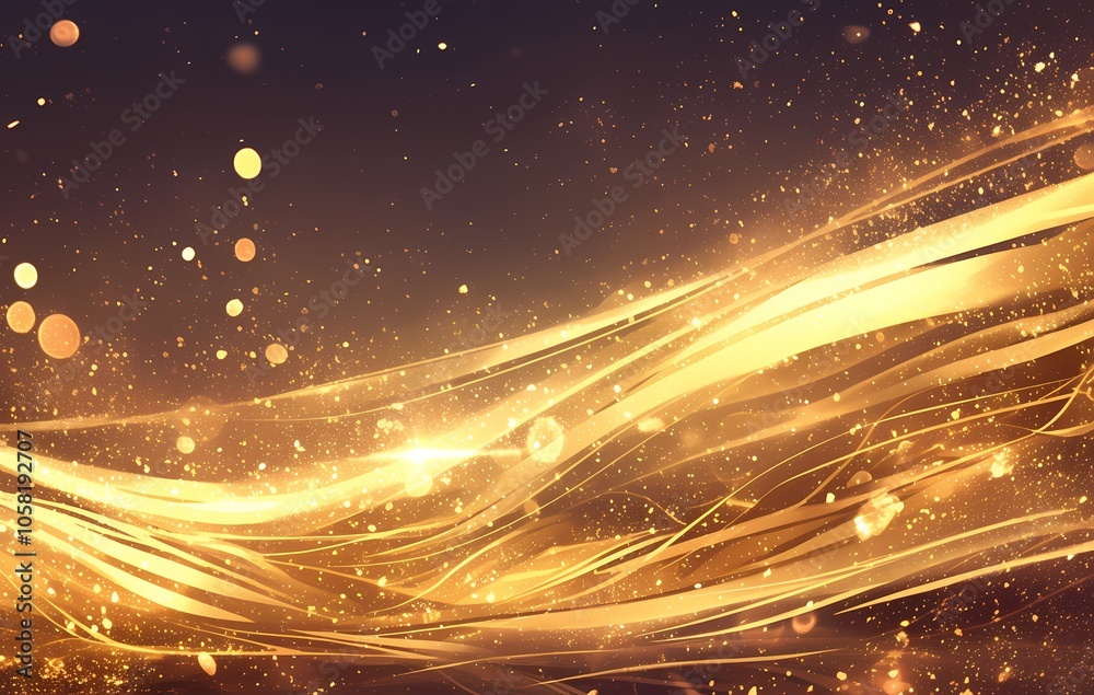 Obraz premium Flowing gold particles