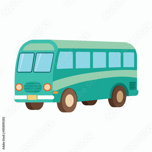 vector bus on a white background