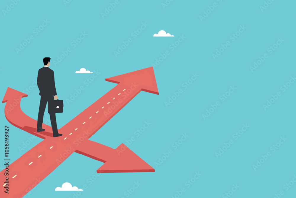 Against the Flow, Businessman’s Bold Step in a New Direction Against the Flow, Businessman’s Bold Step in a New Direction